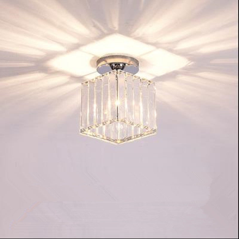 Kristy Plafonnier Carré/Rond Moderne,Cristal, Noir/Argent/Or, Salon