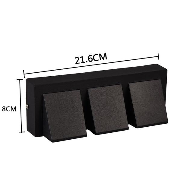 Ray Applique Murale Linéaire Moderne Simple, Métal, LED, Noir, Jardin