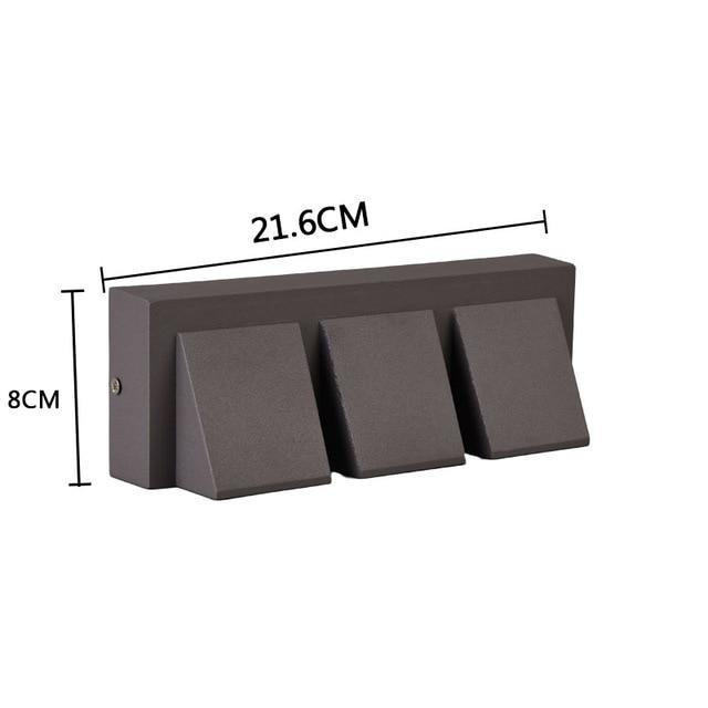 Ray Applique Murale Linéaire Moderne Simple, Métal, LED, Noir, Jardin