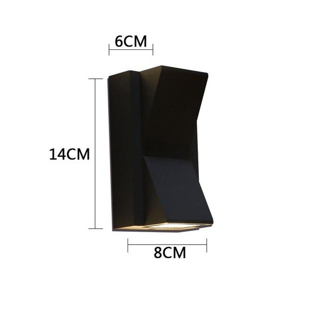 Ray Applique Murale Linéaire Moderne Simple, Métal, LED, Noir, Jardin