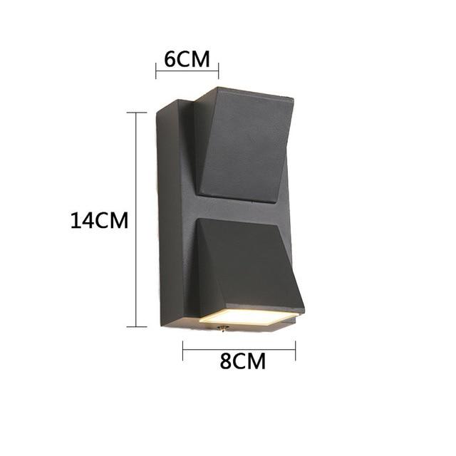 Ray Applique Murale Linéaire Moderne Simple, Métal, LED, Noir, Jardin