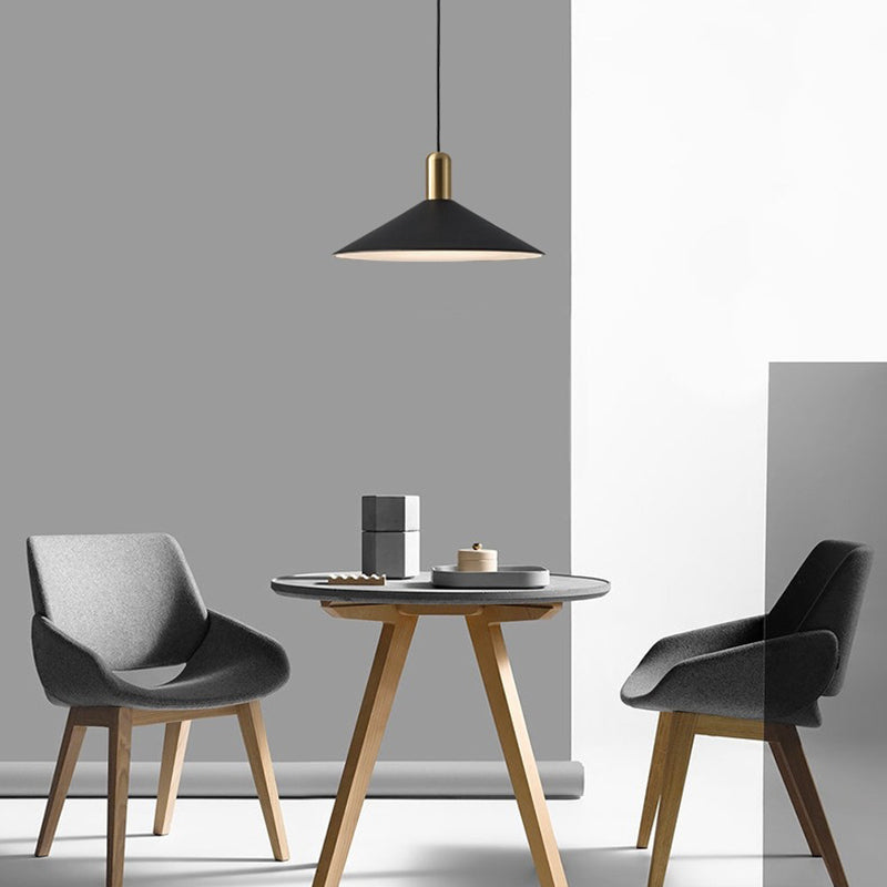 Arisha Suspension Moderne LED Acrylique/Métal, Noir/Blanc/Or, Salon