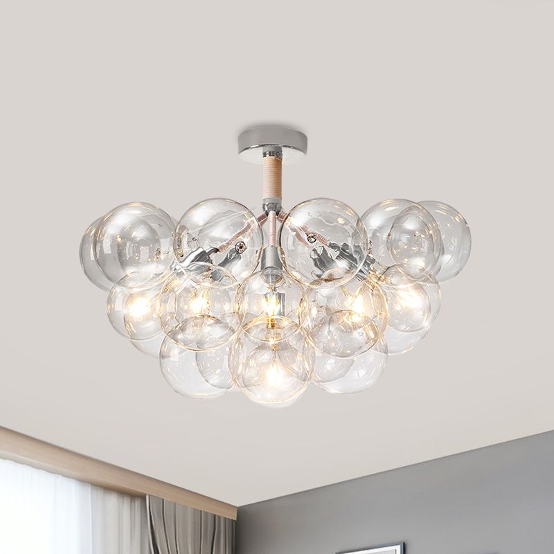 Valentina Moderne LED Plafonnier Doré/Chromé Verre Salle à manger