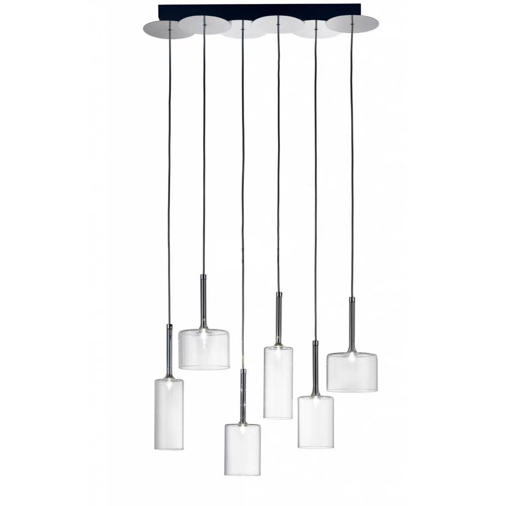 Kristy Design LED Suspension Clair Verre/Métal Chambre à coucher