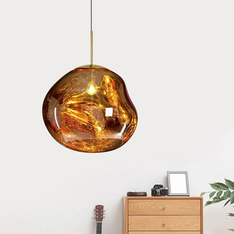 Valentina Suspension Moderne en Verre Coloré Irregulier