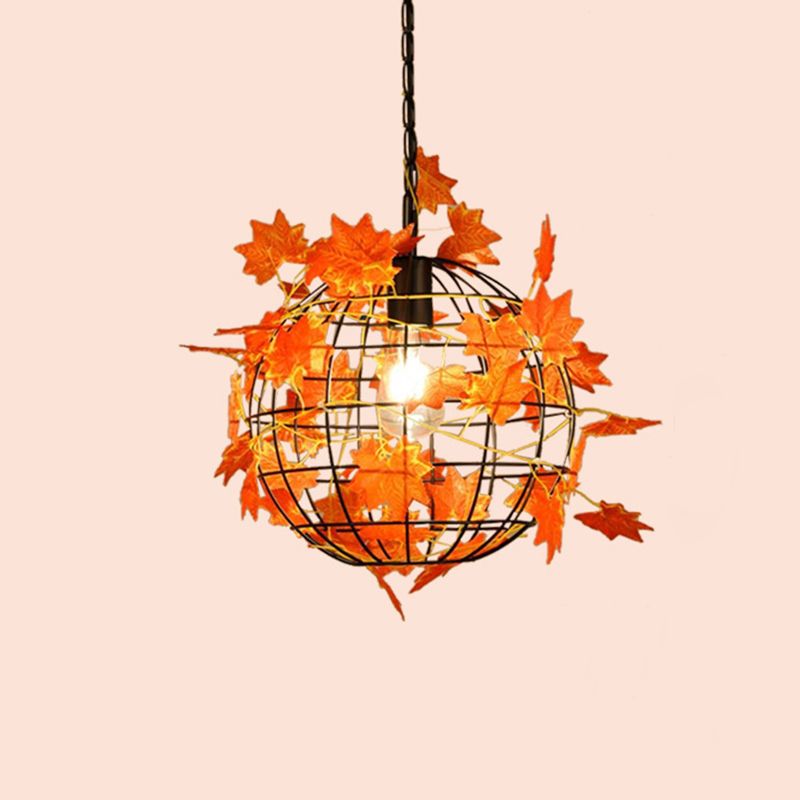 Ritta Globe Art Deco LED Suspension Vert Métal Salle à Manger