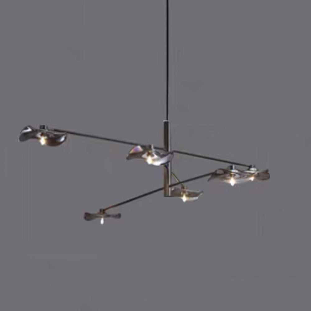 Arisha Suspension Linéaire Moderne, Métal/Verre, Transparent/Multicolore, Salon/Chambre à Coucher