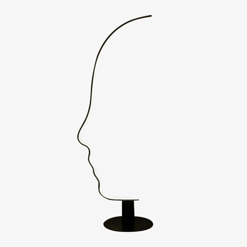 Ray Lampe sur pied Led visage de humain postmoderne pour la chambre