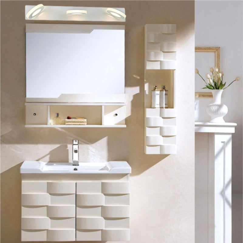 Arisha Applique Murale Nordique Simple Métal/Acrylique Blanc Salle de Bain