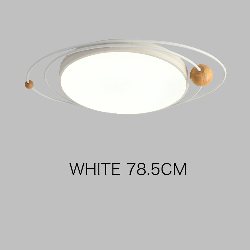 Arisha Plafonnier Rond Moderne, Metal/Bois, Blanc/Noir/Gris/Vert/Bleu, Salon