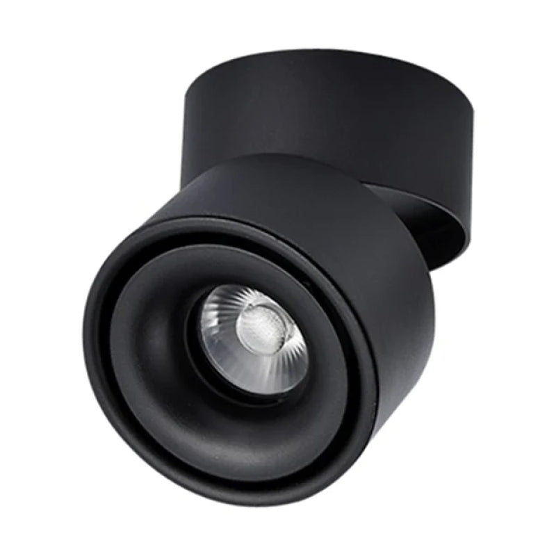 Arisha Plafonnier Rond Moderne, Métal, Blanc/Noir, Chambre