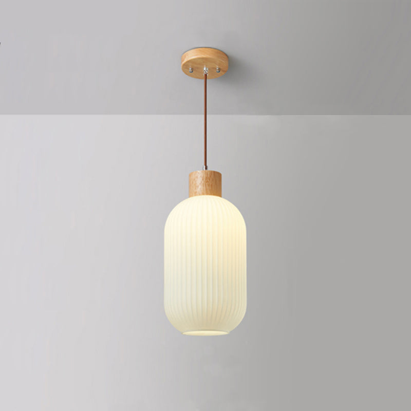 Muto Luminaires Suspension LED Moderne Bois/Verre Salon/Salle à manger