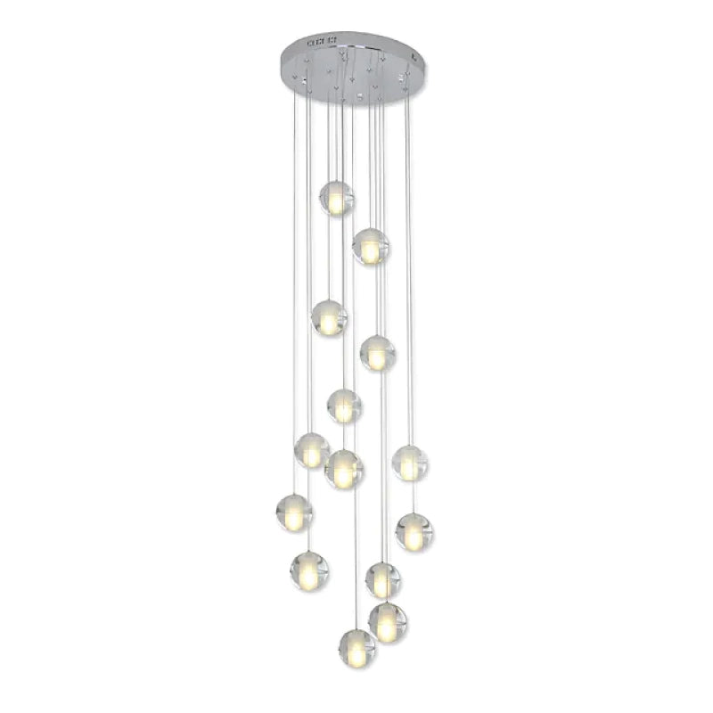 Arisha Suspension Globe Simple, Acrylique/Metal, Blanc, Salon