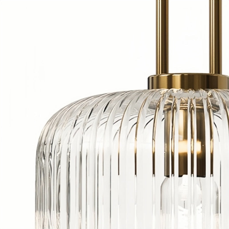 Arisha Moderne LED Suspension Doré Métal Verre Salle à Manger