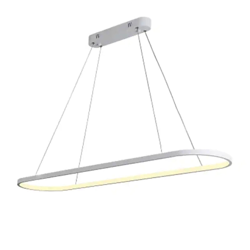 Arisha Suspension Ovale Moderne, Métal/Gel de Silice, Blanc/Noir/Or, Bar