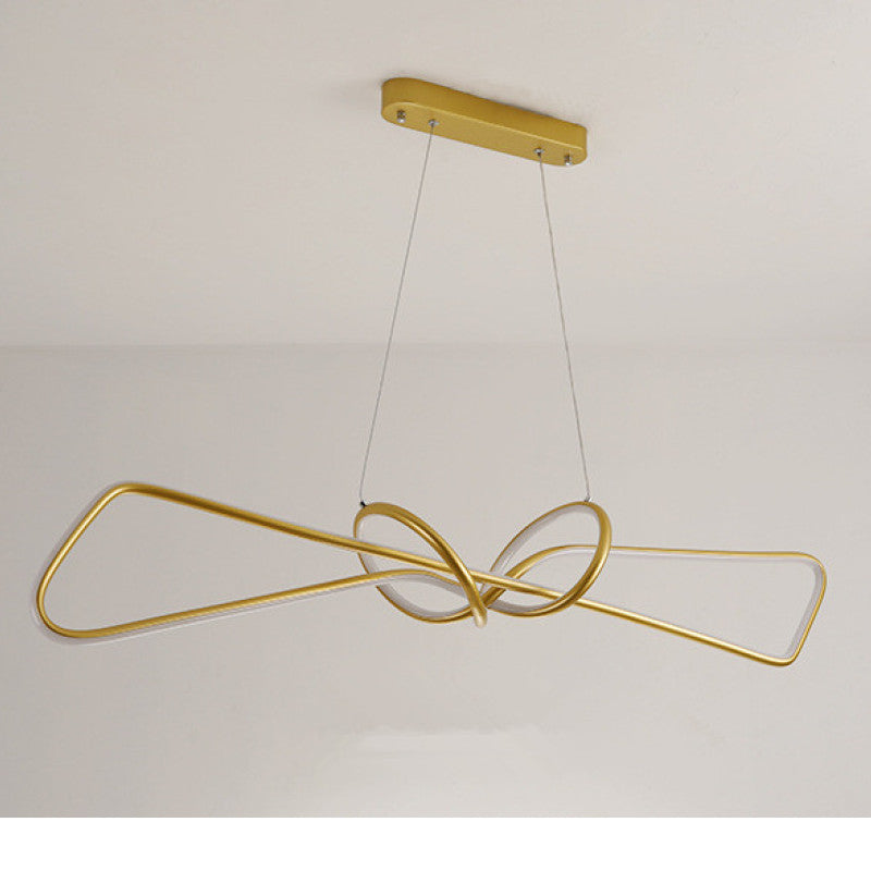 Arisha Suspension Minimalist Geometric Adjustable, Métal, Noir/Or, Salle à Manger