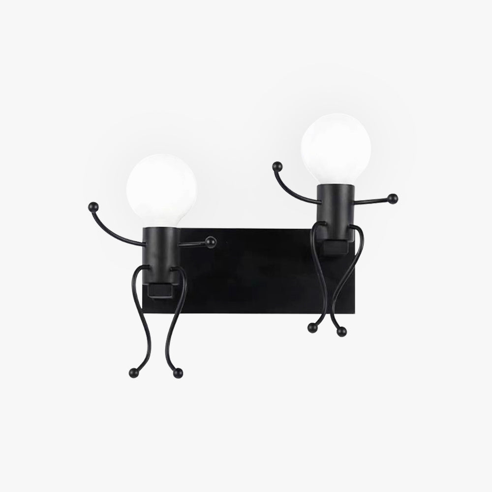 Luxo Applique Murale Design Italien LED Métal Noir/Blanc Chambre à Coucher/Salon