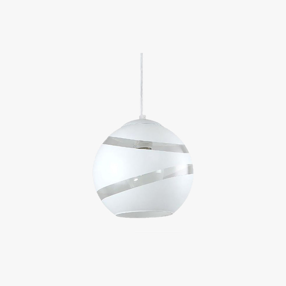 Valentina LED Suspension Noir/Blanc Metal Verre Salon Chambre à coucher