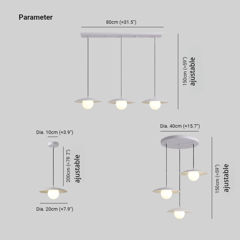 Valentina Moderne LED Suspension Métal Noir Salle À Manger/Chambre À Coucher