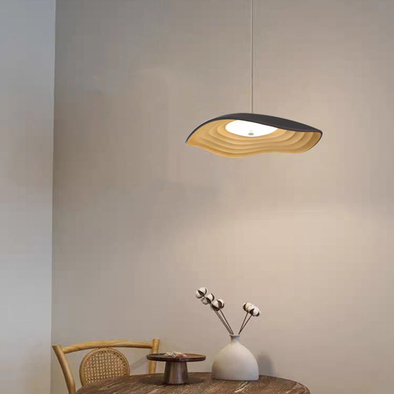 Arisha Suspension Ronde Nordique, Résine, Blanc/Orange/Noir, Salle à Manger/Cuisine