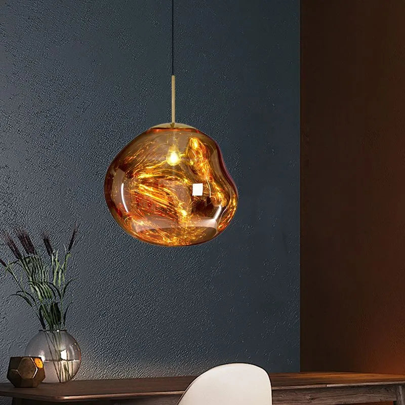 Valentina Suspension Moderne en Verre Coloré Irregulier