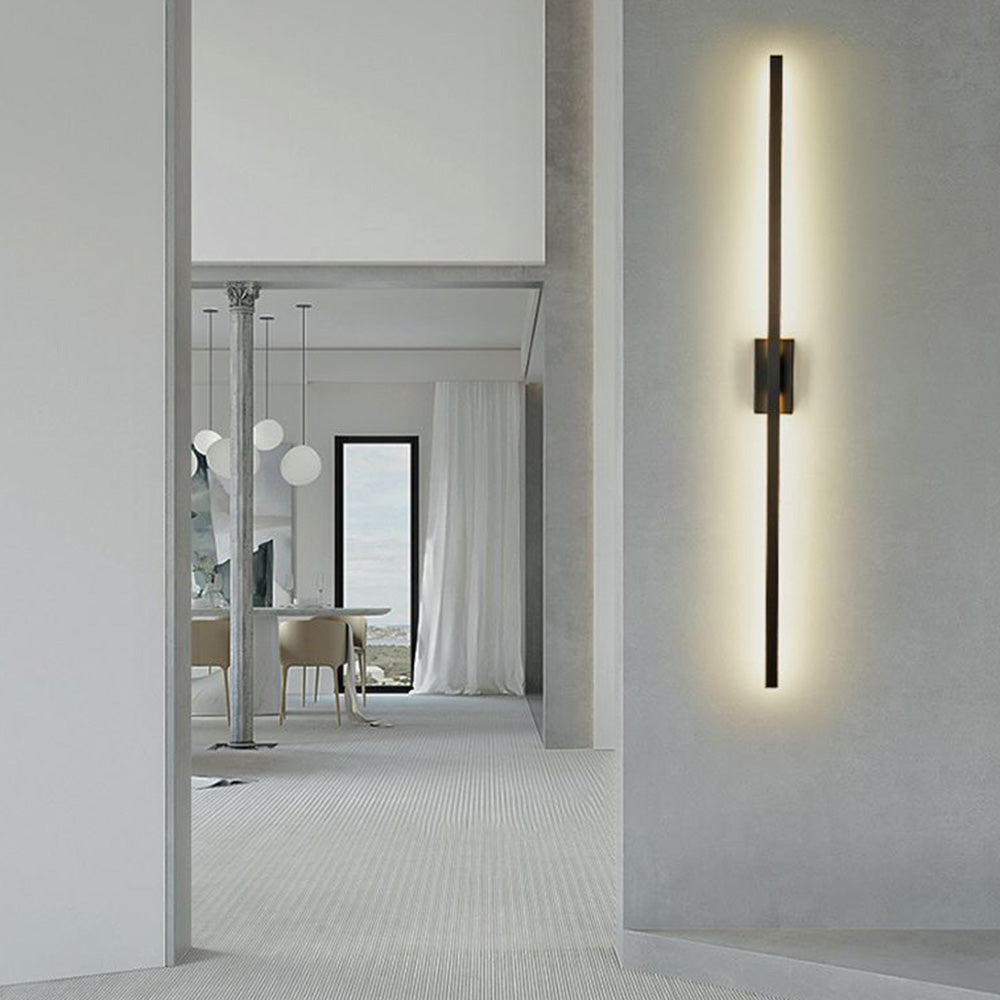 Arisha Longue Intérieur LED Applique Murale Linéaire Moderne Métal Noir Salle de Bain