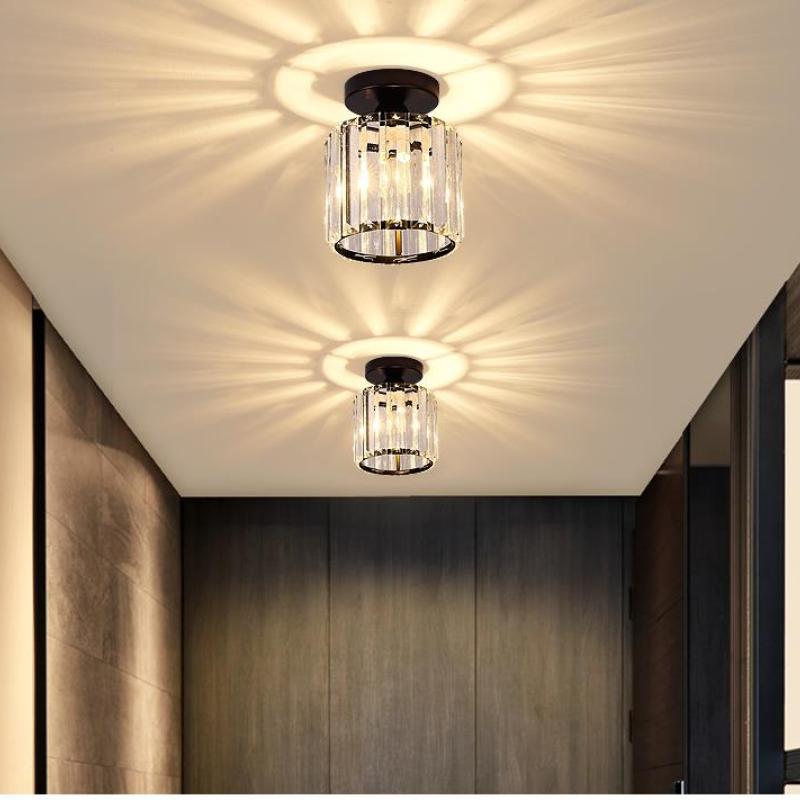 Kristy Plafonnier Carré/Rond Moderne,Cristal, Noir/Argent/Or, Salon