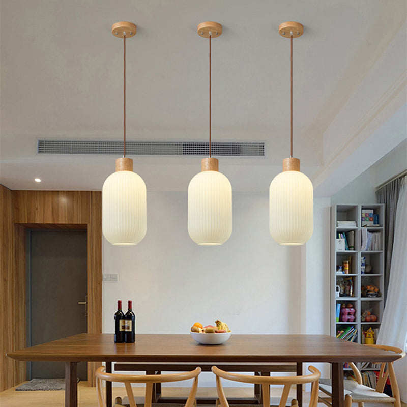 Muto Luminaires Suspension LED Moderne Bois/Verre Salon/Salle à manger