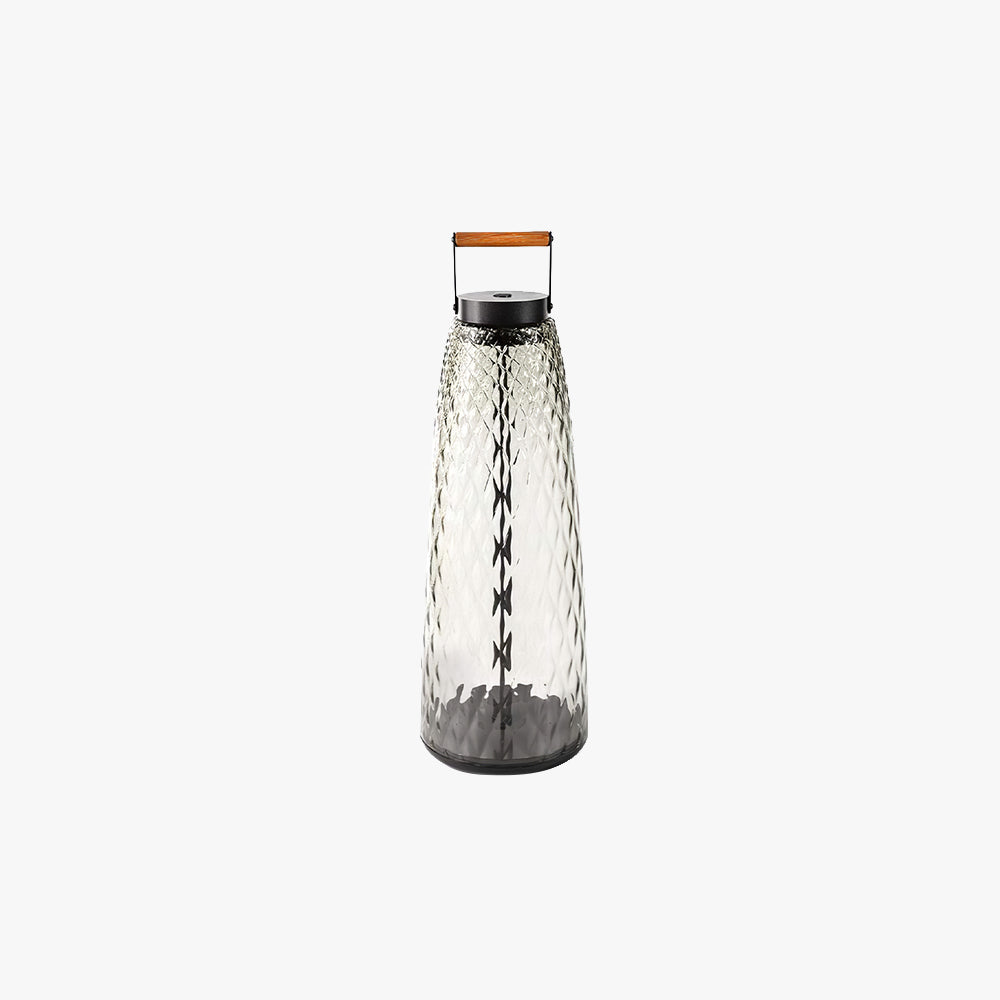 Valentina Lampadaire Lanterne Vintage, Métal/Verre, Clair, Extérieur