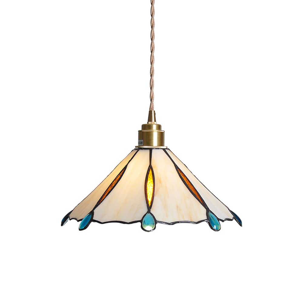 Tiffany Vintage Suspension Métal/Verre Chambre/Salon/Entrée