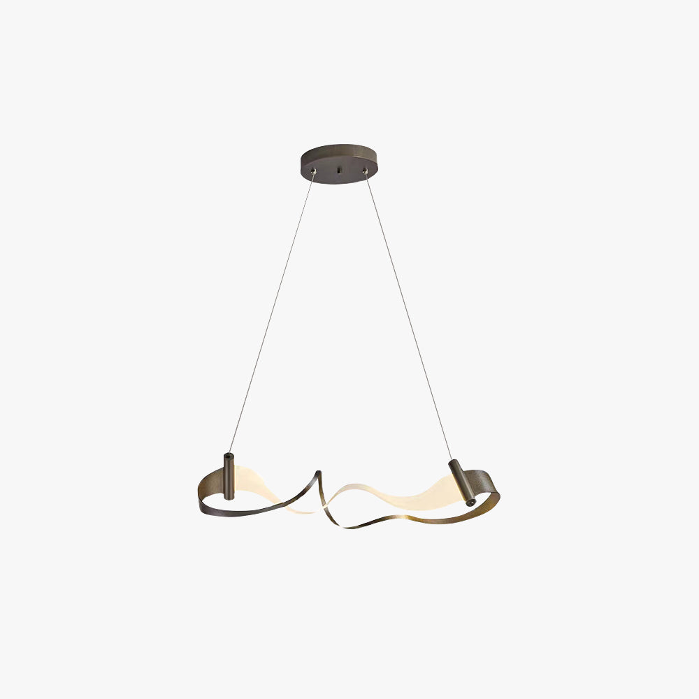 Arisha Suspension Linéaire Minimaliste, Metal, Blanc/Brun, Chambre