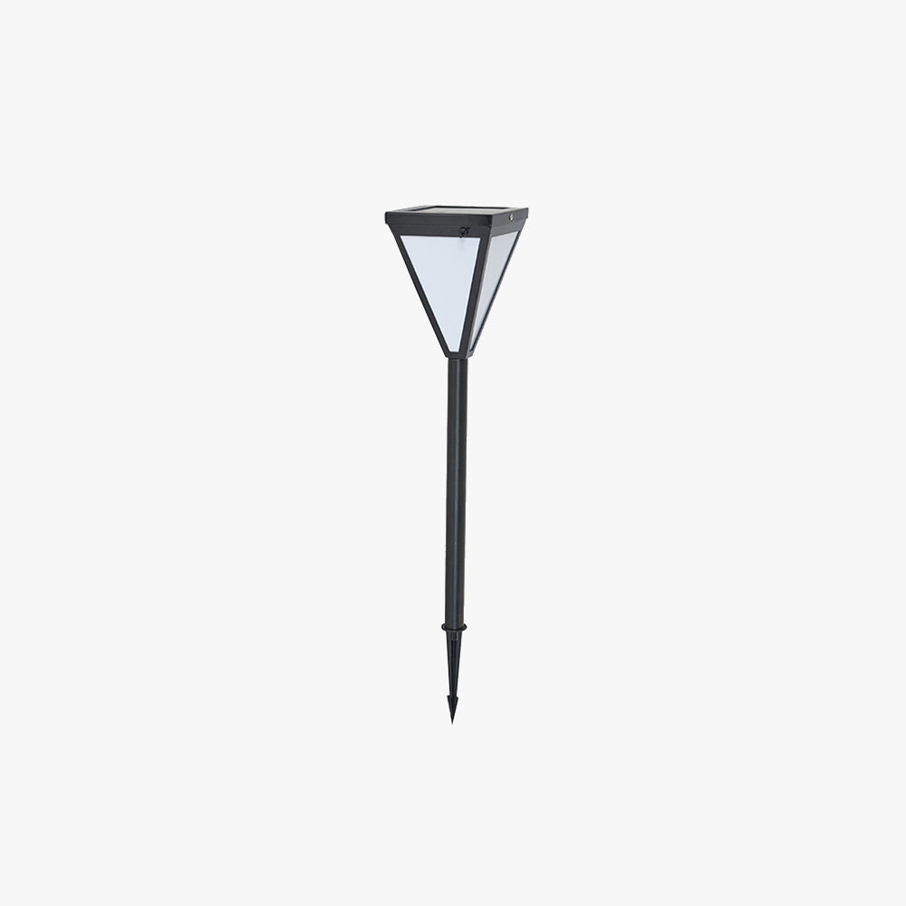 Ray Moderne LED Lampadaire Noir Métal/Verre Allée Exterieur