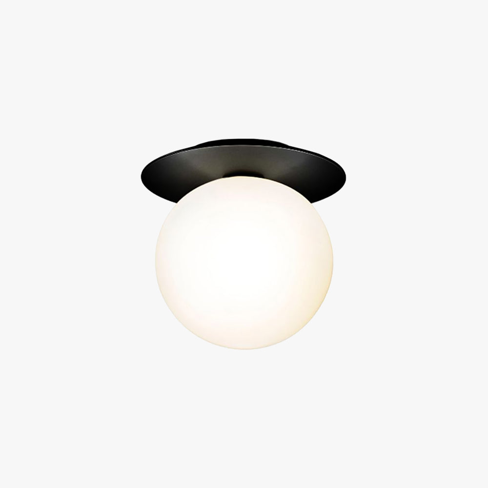 Valentina Applique Murale Globe Moderne Design LED Métal Verre Noir/Or Salle de Bain