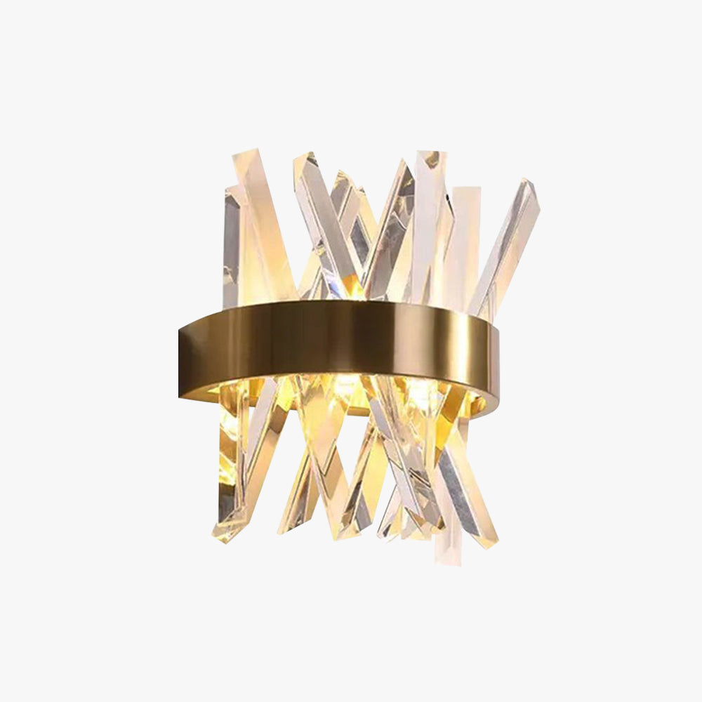 Kristy Applique Murale Luxueux LED Moderne Métal Cristal Or Chambre à Coucher/Salon
