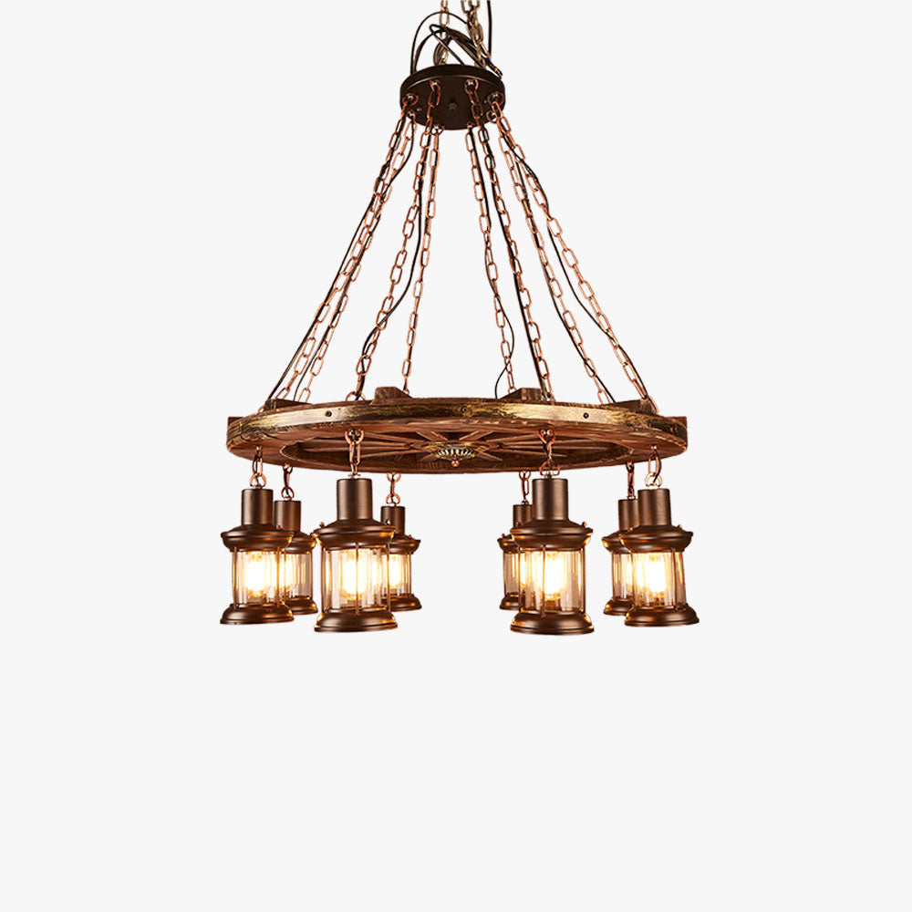 Epoch Suspension Rudder Retro, Metal/Bois, Marron, Salon