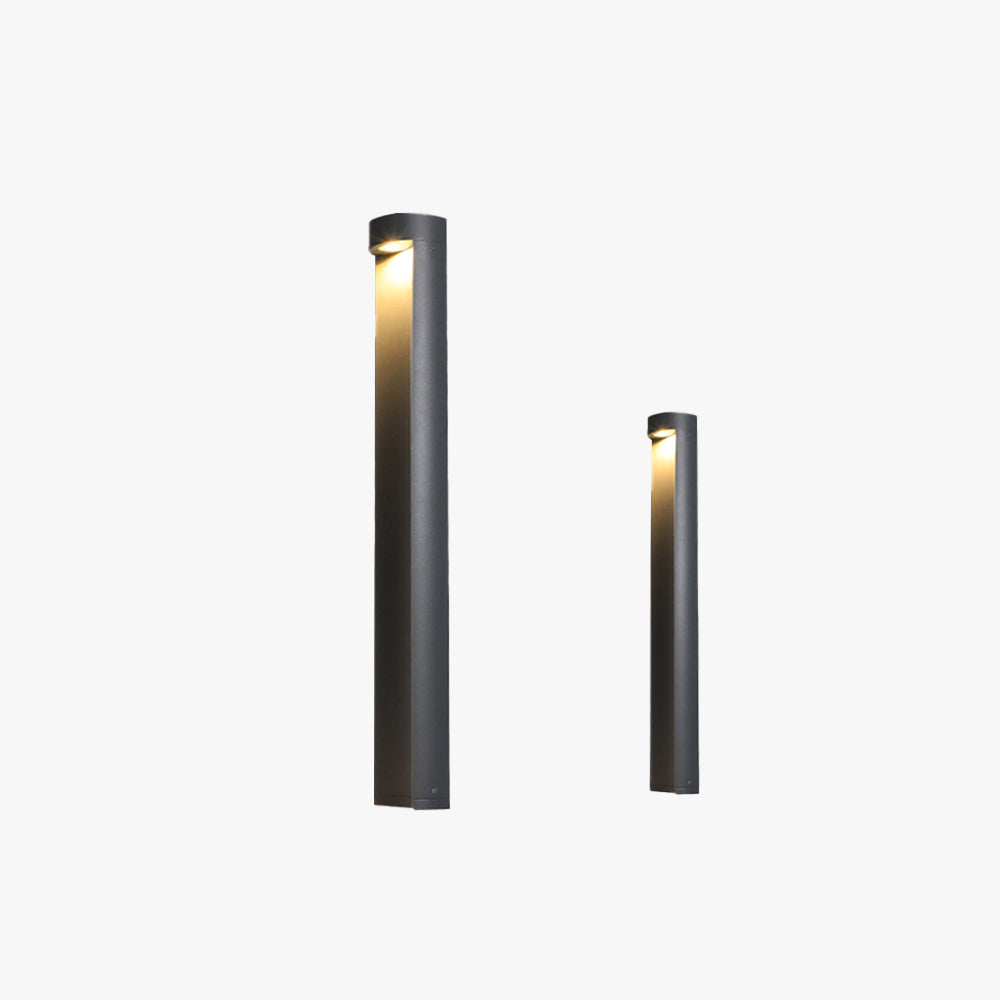 Ray Moderne Lampadaire Extérieur LED Noir Métal/Verre Jardin Couloir
