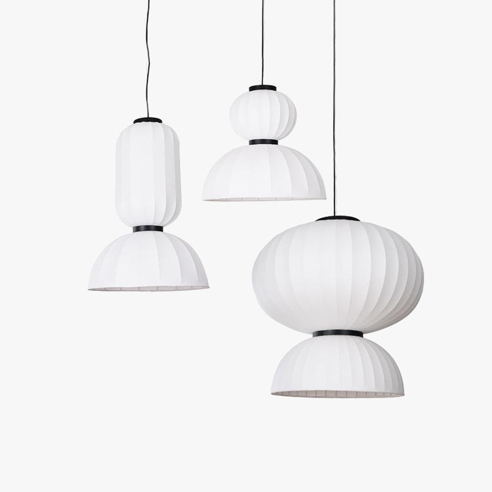 Ritta Suspension Vintage, Métal/Soie, Noir/Blanc, Chambre à Coucher