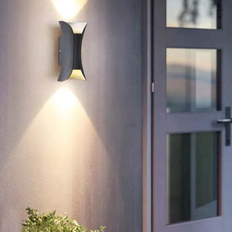 Ray Applique Murale Simple Noir/Blanc/Or, Cour
