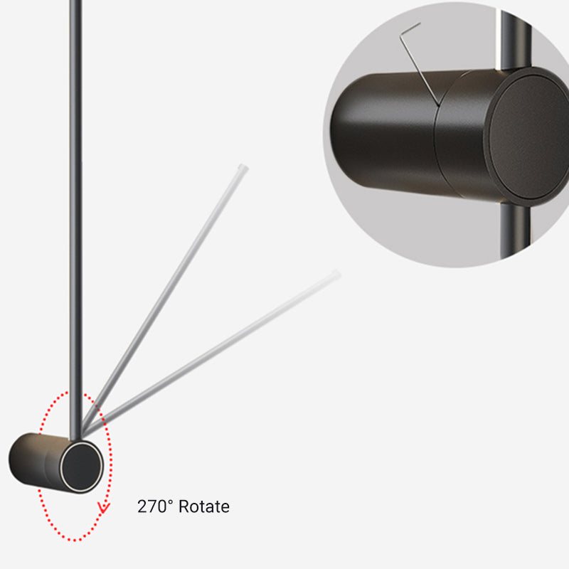 Ray Applique Murale d'Extérieur Minimaliste Linéaire LED, Métal, Noir, Jardin