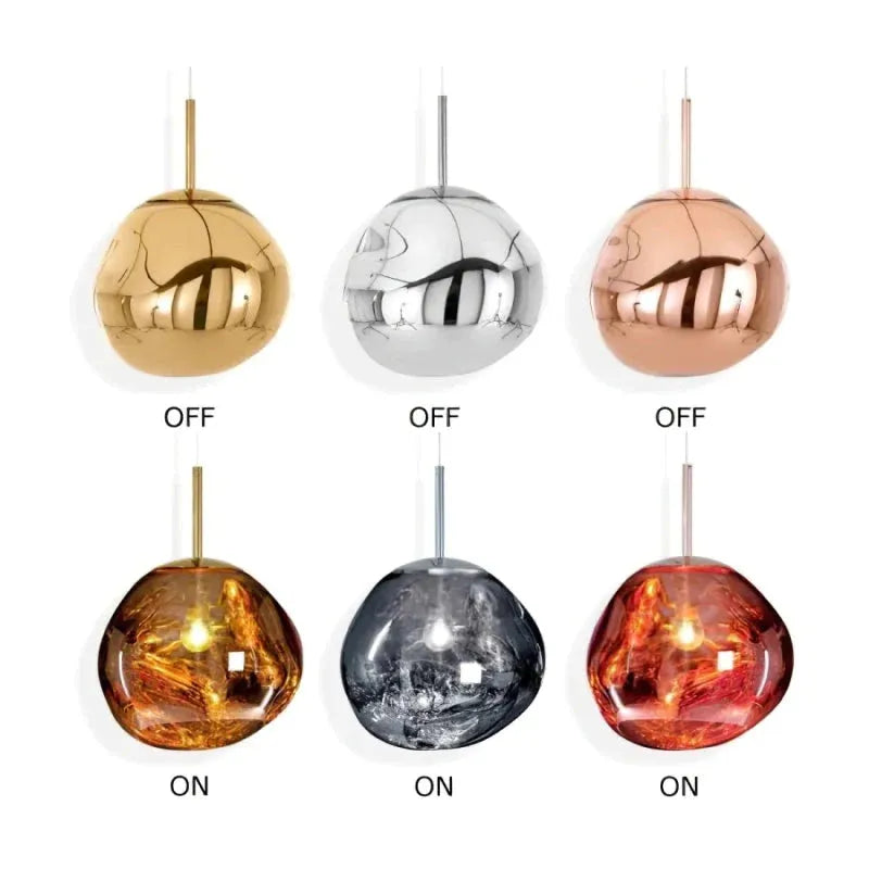 Valentina Suspension Moderne en Verre Coloré Irregulier