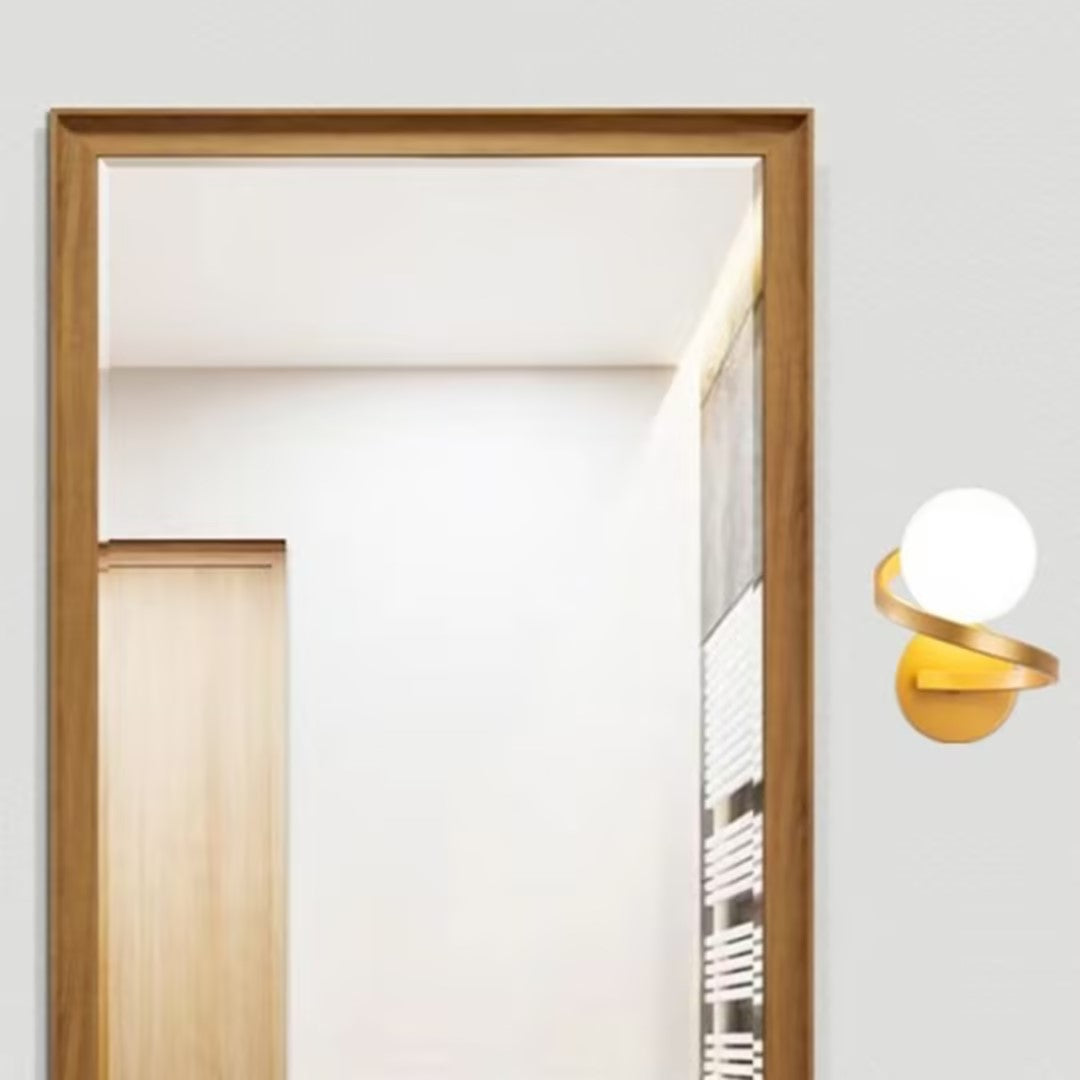 Arisha Applique Murale Globe Moderne, Métal/Verre, Noir/Or, Couloir