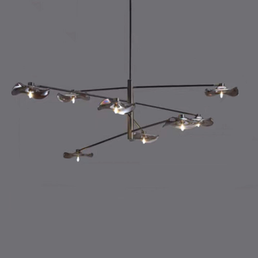 Arisha Suspension Linéaire Moderne, Métal/Verre, Transparent/Multicolore, Salon/Chambre à Coucher