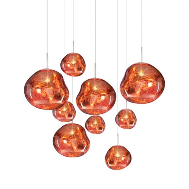 Valentina Suspension Moderne en Verre Coloré Irregulier