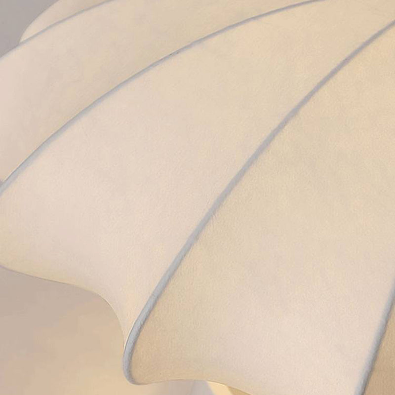 Ritta Ronde Moderne LED Plafonnier Blanc Tissu Salon Chambre à coucher