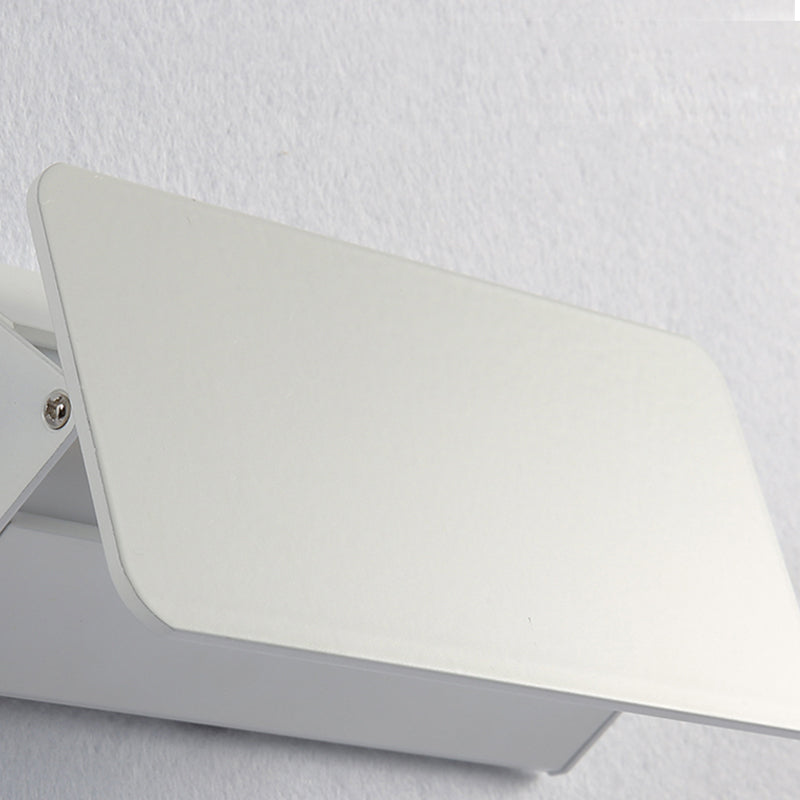 Ray Applique Murale Rectangulaire Moderne, Métal, Blanc, Jardin