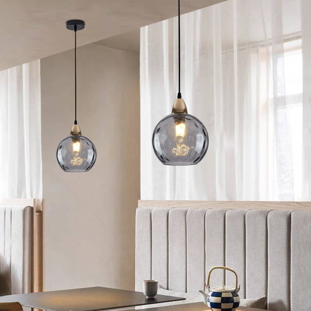 Valentina Suspension Boule Moderne Verre Rouge/Vert/Bleu Salon