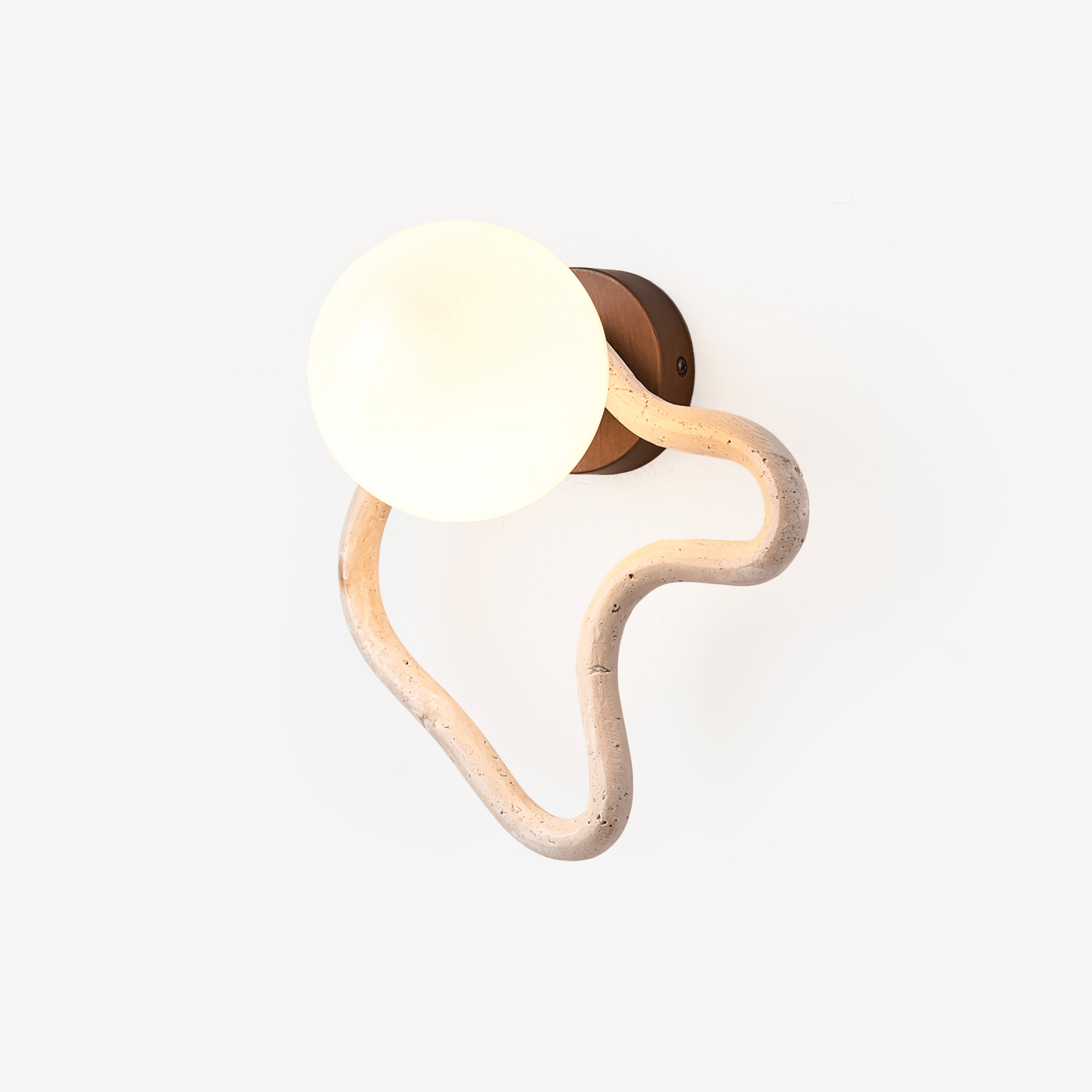 Serpentine Moderne Minimaliste Travertin Applique Murale