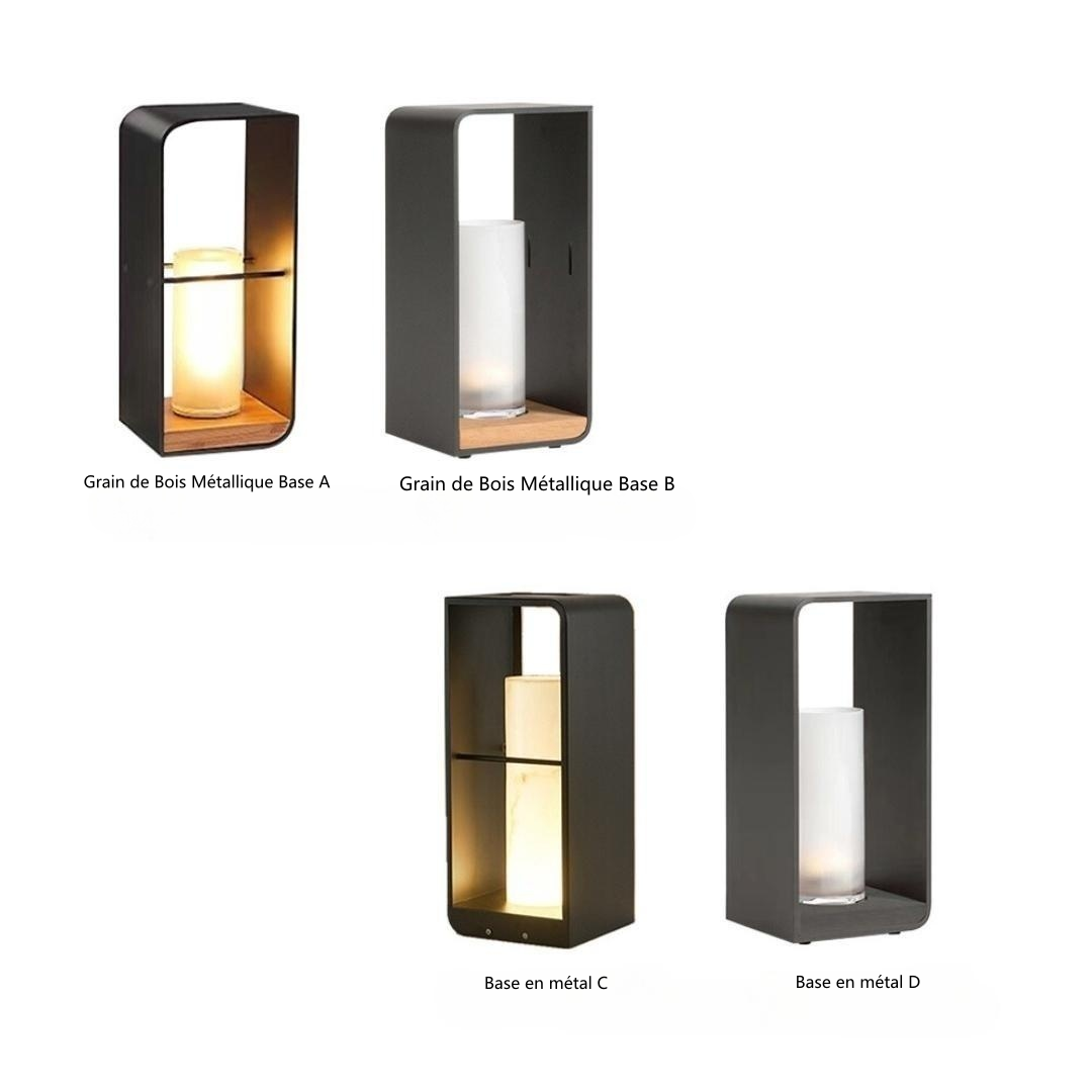 Ray Lampadaire Solaire Bougie Moderne, Métal, Noir, Allée