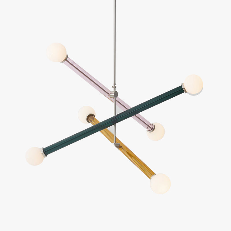 Arisha Suspension Ajustable Modern, Metal/Glass, Salon/Chambre à Coucher