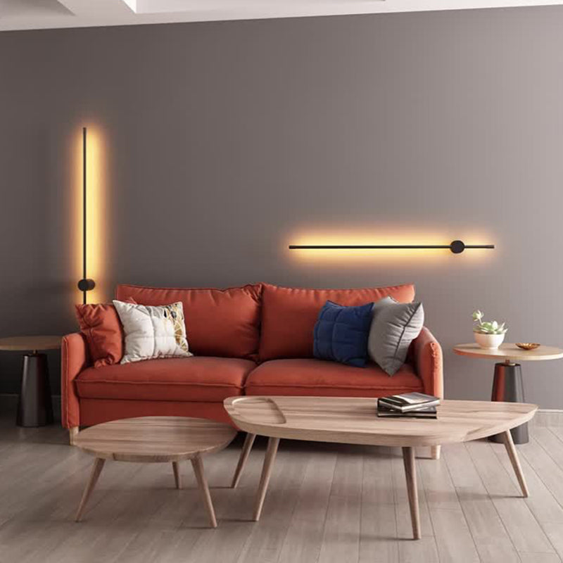 Ray Applique Murale d'Extérieur Minimaliste Linéaire LED, Métal, Noir, Jardin